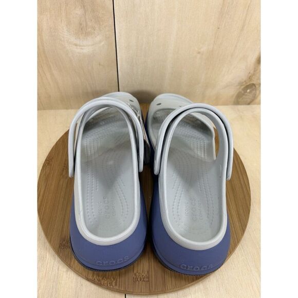 Crocs Mega Crush Matte Grey Blue Chunky Platform Sandals Unisex Womens 11 Mens 9 - Picture 5 of 7